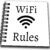 Mini Spiral Notebook 4x4 Inch - 'WiFi Rules' Hardcover Sketchbook & Journal