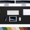 AFFING Large Desk Mat - 47.2" x 17" Reversible Leather & Cork Desk Pad, Non-Slip Waterproof Office Mouse Pad & Table Blotter (Black)