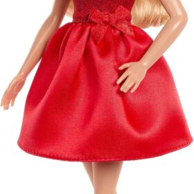 Barbie Signature Mattel 80th Anniversary Ruby Celebration Doll - Blonde Fashion Figure in Red Gown with Silvery Accessories, Collectible Gift for Fans & Kids Ages 3+