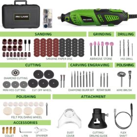 PHALANX 180W Rotary Tool Kit with Flex Shaft - 6-Speed Variable Multi-Tool, 139-Piece DIY Set for Cutting, Grinding, Sanding, Carving & Engraving