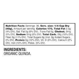 BetterBody Foods Organic Quinoa – 3 lb Bulk Whole Grain, Non-GMO, Gluten-Free, High Protein Rice Alternative