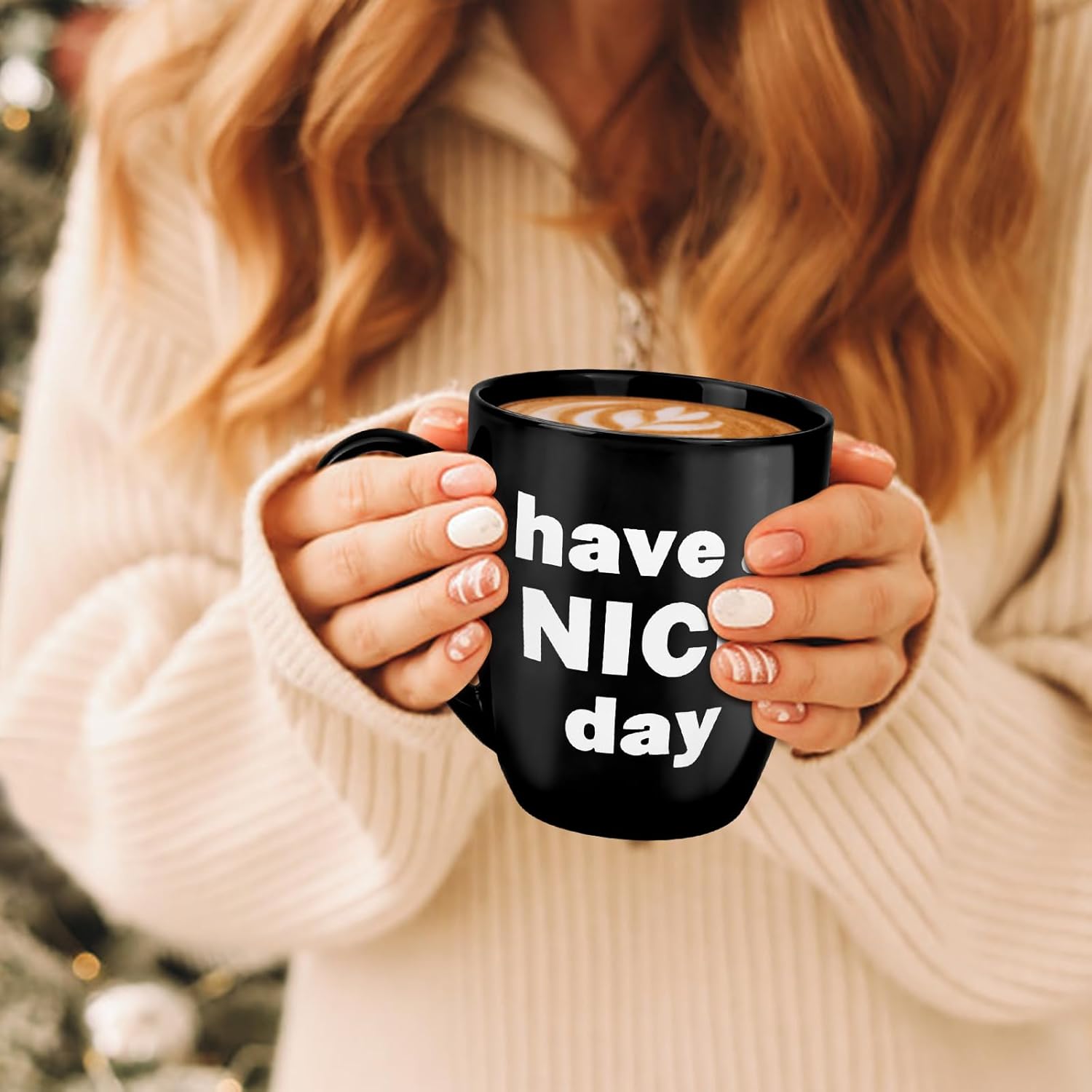 13oz Funny White Elephant Gifts for Adults - Novelty Ceramic Coffee Mug with Hidden Surprise Middle Finger Design - Gag Present for Men, Women, Mom, Dad, Coworker & Boss - Dishwasher & Microwave Safe