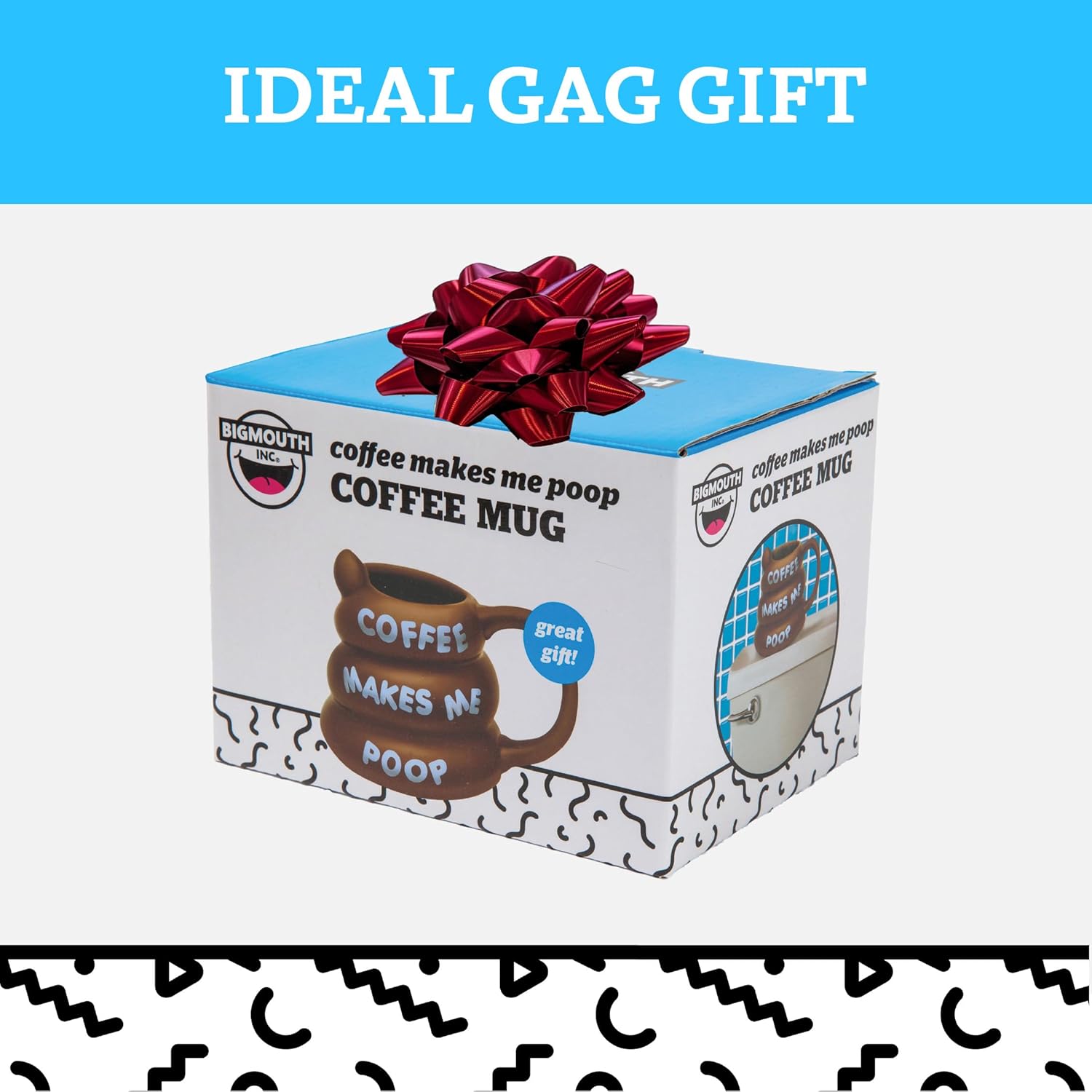 BigMouth Inc 'The Poop Log' Coffee Mug – Funny 14 oz Ceramic Cup – Hilarious Gag Gift for Men & Women