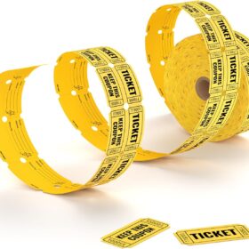 Methdic 2000-Count Golden Double Roll Raffle Tickets – 4 Color Vibrant Options for Events, Fundraisers, Classroom Rewards & Prizes