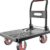 Foldable Heavy Duty Push Cart Dolly - 660 lbs Capacity Platform Truck with 4'' Silent Wheels & Telescopic Handle
