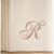 Personalized Monogrammed Fingertip Towels - Set of 4, 100% Cotton, Decorative Golden Brown Embroidery - Premium Absorbent Hand Towels for Bathroom & Kitchen Decor (Ivory, Initial R)