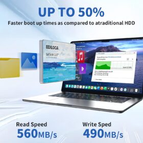 512GB 2.5 inch SATA III SSD Internal Solid State Drive - Up to 560MB/s, 3D NAND, Silent Shockproof Storage for PC, Laptop, Desktop, NAS, Windows & Mac (ES580E)