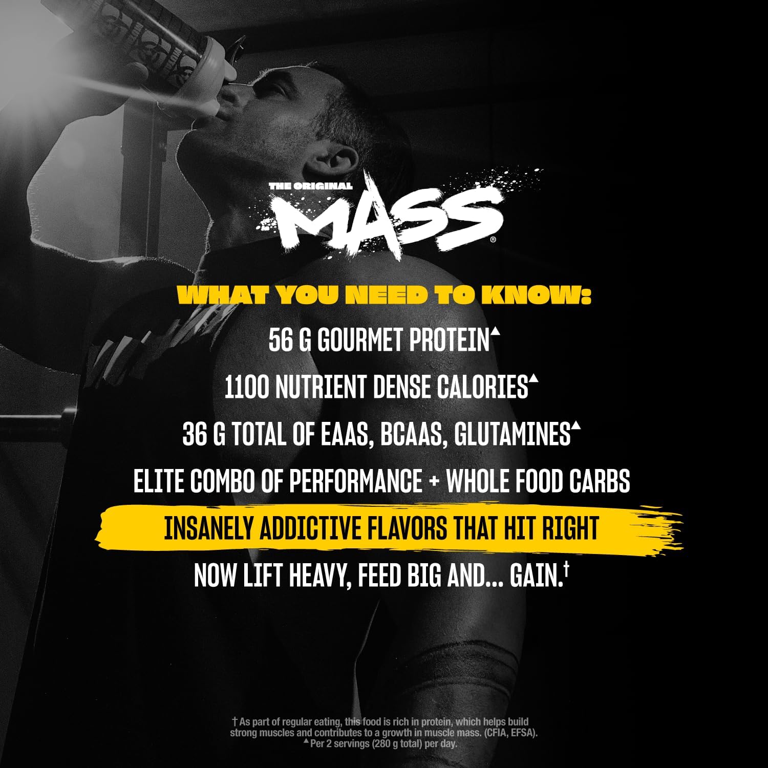 Mutant Mass Weight Gainer Protein Powder | 1100 Calories, 56g Protein & BCAAs for Muscle Building | Vanilla Ice Cream | 5lb Bulk Powder