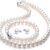 VIKI LYNN Pearl Jewelry Set for Women - Real Freshwater Cultured Pearl Necklace, Bracelet & Stud Earrings Collection - Elegant Gifts for Mom, Weddings & Anniversaries