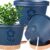 Set of 4 Self-Watering Plant Pots, 10 Inch Plastic Planters with Saucer & Drainage Holes, Indoor/Outdoor Flower Pots & Reservoir for All Plants (Modern Black)