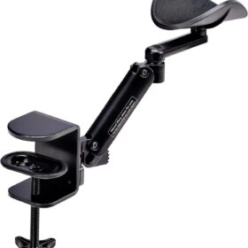 StarTech.com Adjustable Ergonomic Armrest - Clamp-On Desk Elbow Support with 360° Rotation & Padded Platform