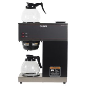 BUNN VPR-2GD Black & Stainless Steel 12-Cup Commercial Coffee Brewer - Pourover Style with Dual Warmers