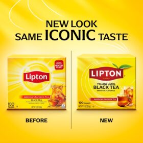 Lipton Black Tea Bags - 100 Count, Rainforest Alliance Certified, Perfect Hot or Iced Tea Blend