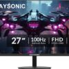27 Inch 100Hz Gaming Monitor - 1080P FHD IPS, 1ms Response, AMD FreeSync, Frameless 3-Side Bezel, HDMI VGA VESA Mountable, Eye Care Computer Screen for Office & Entertainment