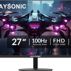 27 Inch 100Hz Gaming Monitor - 1080P FHD IPS, 1ms Response, AMD FreeSync, Frameless 3-Side Bezel, HDMI VGA VESA Mountable, Eye Care Computer Screen for Office & Entertainment