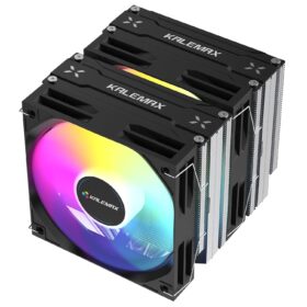 Dual-Tower CPU Cooler with 6 Heat Pipes & Dual 120mm ARGB PWM Fans, High Performance Air Cooling for Intel LGA 115X/1200/1700/1851 & AMD AM4/AM5 (2000 RPM, 265W TDP)