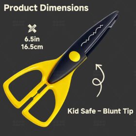 12-Pack Kids Decorative Scissors Set – 6.5 Inch Colorful Crafting Shears with Zig Zag, Wave & Scallop Edges – Safe for School, Scrapbooking & DIY Art Projects