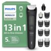 Philips Norelco MG3939/50 All-in-One Trimmer Series 3000 – 13-Piece Men's Grooming Kit with Metal Blades, Nose & Ear Trimmer, Hair Clipper, Beard Trimmer, and 60min Cordless Runtime