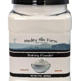 Medley Hills Farm Double Acting Baking Powder (2 lb) - Aluminum Free, Kosher, Made in USA - Premium Bulk Leavening Agent for Baking