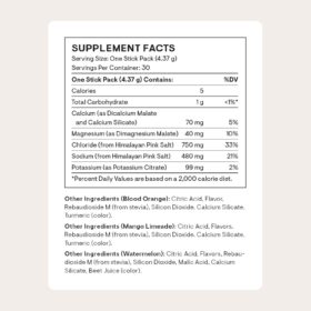 THORNE Daily Electrolytes Powder - NSF Certified for Sport Hydration Mix - Zero Sugar, Low-Calorie, Natural Flavors - 30 Stick Packs