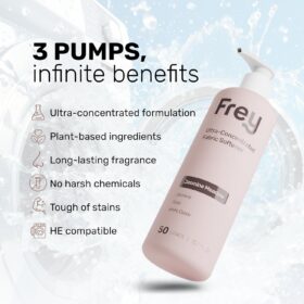 FREY Natural Liquid Fabric Softener & Conditioner (2-Pack, Jasmine Rose) – Plant-Based Laundry Softener for All Machines (HE Compatible)