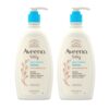 Aveeno Baby Daily Moisture Lotion (2 Pack) – 18 oz Hypoallergenic Body Lotion with Natural Oat for Sensitive Skin, Fragrance-Free & Paraben-Free Daily Moisturizer
