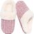 Evshine Women's Warm Chenille House Slippers with Memory Foam - Indoor/Outdoor Wool-Like Lined Comfort Shoes