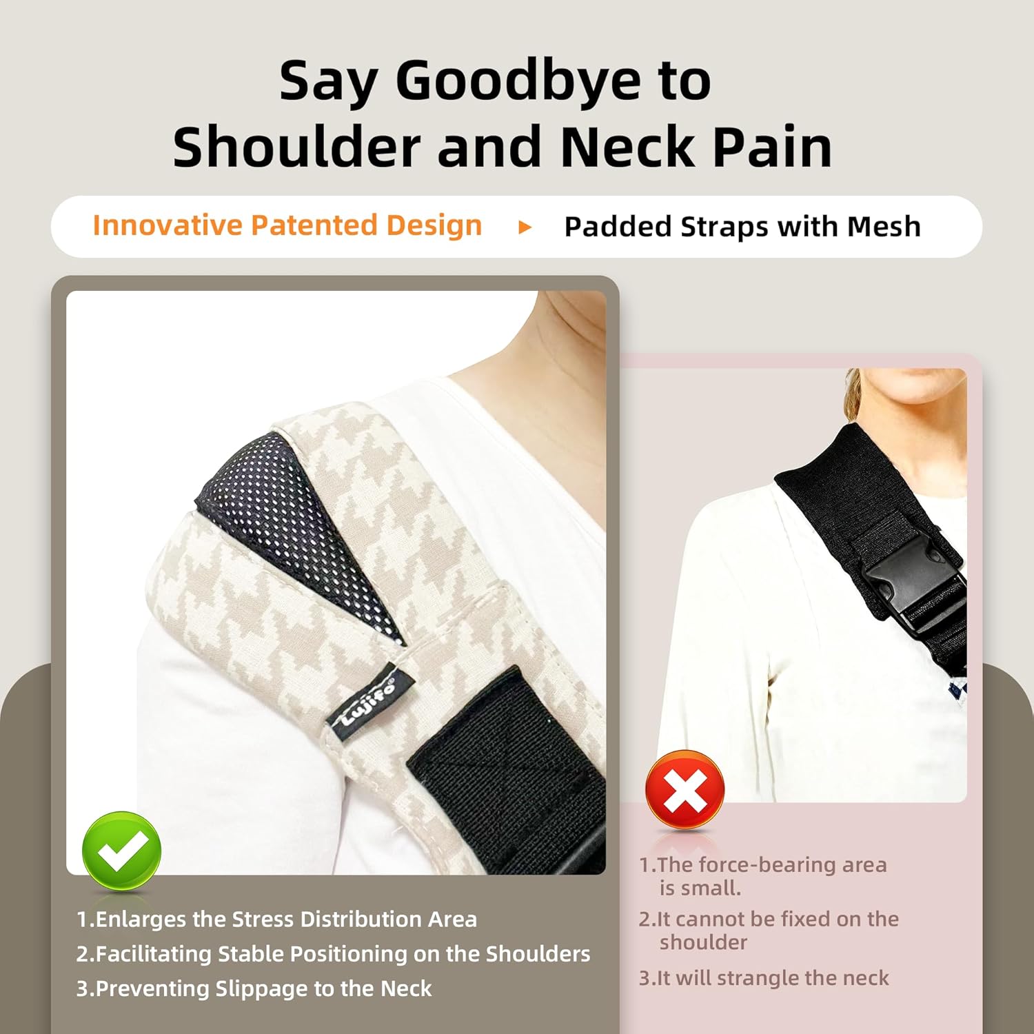 Baby Sling Carrier for Toddlers 6M-4Y – Lightweight Cotton Linen Adjustable Wrap with Ventilated Straps, Houndstooth Travel Essential (Supports up to 45 lbs)