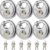HOX Stainless Steel Disc Padlocks (6-Pack) - Keyed Alike, Waterproof & Corrosion Resistant, Heavy Duty Security for Storage, Gates & Fences (2-3/4" Body, 3/8" Shackle)