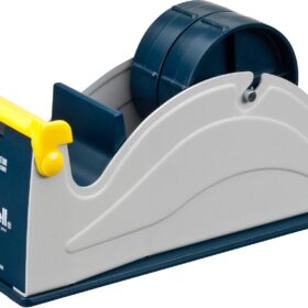 Excell ET-12270 Heavy-Duty Twin-Roll Steel Desk Tape Dispenser - 2 Inch Width, Non-Slip Base