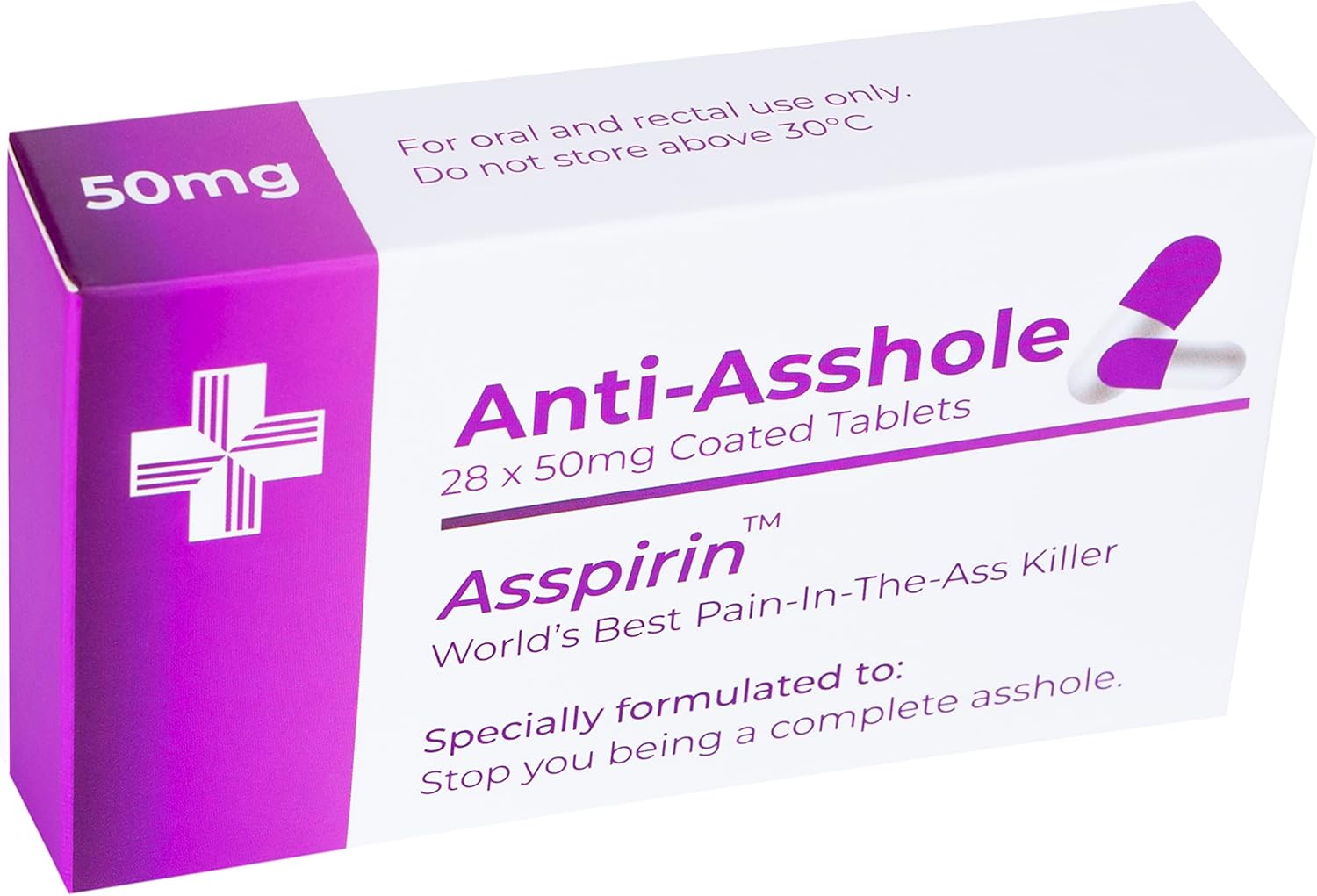 Hilarious Prank Pill Box – Funny Gag Gift Pharmacy Pouch & Empty Joke Container for Adults – Inappropriate White Elephant & Secret Santa Present for Men & Women