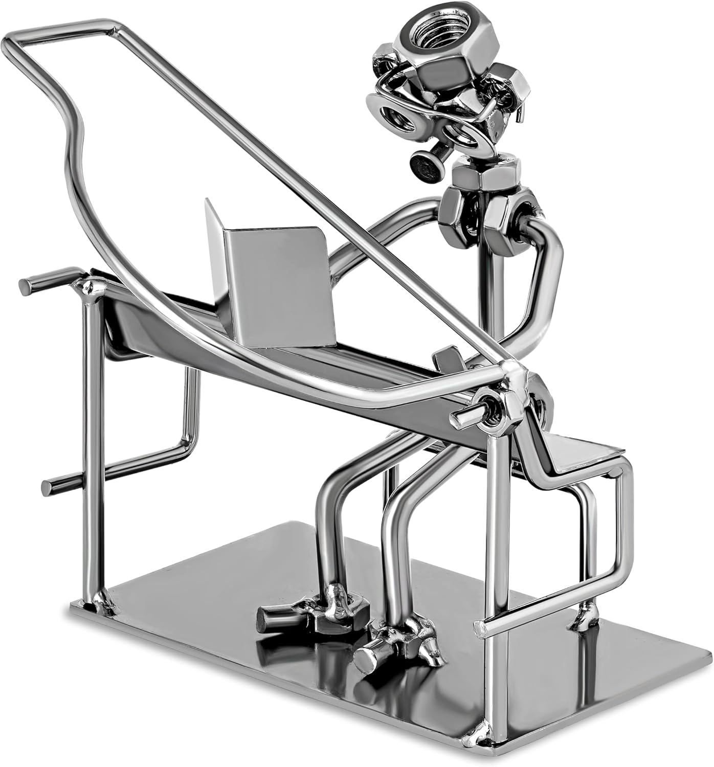 Broadway Gift Pianist Handcrafted Metal Musician Figurine – 7-Inch Artistic Home Décor & Music Lover Gift