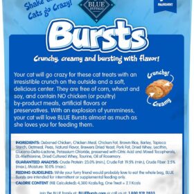 BLUE Buffalo Bursts Crunchy & Creamy Cat Treats - Paw-Lickin' Chicken Flavor, 5 oz. Bag