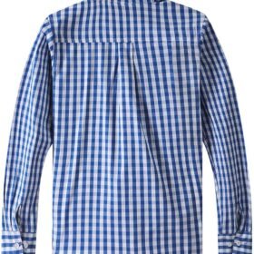 Spring&Gege Boys' Classic Plaid Poplin Button-Down Shirt - Long Sleeve Casual Dress Shirt for Toddlers & Kids