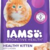 IAMS Proactive Health Healthy Kitten Dry Cat Food with Chicken - High Protein for Developing Muscles & Brain Health, 3.5 Lb Bag
