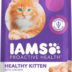 IAMS Proactive Health Healthy Kitten Dry Cat Food with Chicken - High Protein for Developing Muscles & Brain Health, 3.5 Lb Bag
