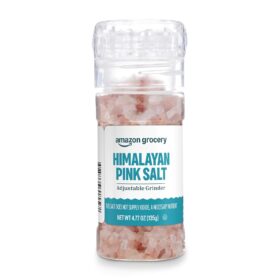 Himalayan Pink Salt with Adjustable Grinder - Gourmet Fine to Coarse Seasoning - 4.77 Oz Premium Natural Crystal Salt