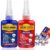 Threadlocker Blue and Red 2-Pack – Medium & High Strength Anaerobic Locking Adhesive for Nuts, Bolts, and Fasteners (Resistant to Vibration, Heat, and Corrosion)