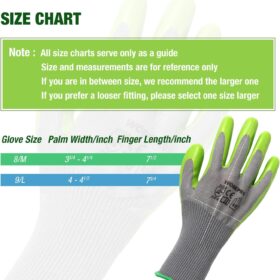 WORKPRO 6-Pack Eco-Latex Garden Gloves – Breathable, Abrasion-Resistant Work Gloves for Yard Work, Landscaping, and Home DIY (Large)