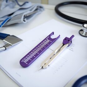 Purple EKG Calipers – Premium ECG Measurement Tool for Medical Professionals, Nurses, and Students