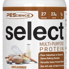 PEScience Select Protein Powder - Unflavored Whey & Casein Blend for Baking & Smoothies - Keto Friendly, Gluten Free, 27 Servings