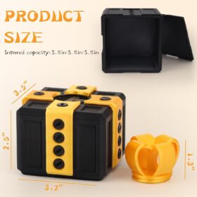 CrazyCart 3D Printed Prank Puzzle Gift Box – Funny Screw-Lock Challenge Case for Cash, Gift Cards & Jewelry – Unique Gag Gift for Christmas, White Elephant & Birthdays (Pink Purple)