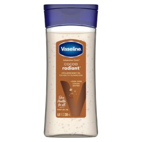 Vaseline Intensive Care Cocoa Radiant Body Gel Oil with Pure Cocoa Butter & Replenishing Oils – 6.8 oz