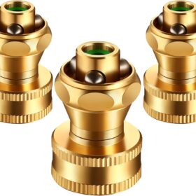 3-Pack Heavy Duty Brass Hose Nozzle – Adjustable Twist Garden Sprayer for Lawn, Car Wash & Cleaning