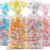 120Pcs Polka Dot Cellophane Treat Bags with Gold Twist Ties – 4.9” x 10.8” Clear Goodie Bags for Wedding, Birthday, Baby Shower & Party Favors