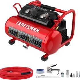 CRAFTSMAN 2 Gallon Portable Air Compressor with Accessory Kit – Oil-Free, 1/3 HP, 125 PSI