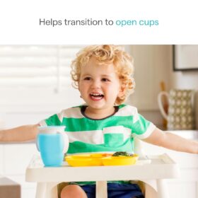 Munchkin Miracle 360° Sippy Cups with Handles - 2 Pack, 7oz Spill-Proof Trainer Cups for Toddlers 6+ Months, Blue & Green