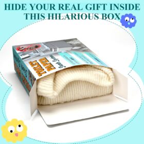 Prank Gift Boxes (4-Pack) - Hilarious Fake Empty Gag Packaging for Practical Jokes, Birthdays & Holidays - Toothpick Wand, Toilet Paper & More