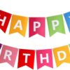 Fecedy Happy Birthday Banner - Colorful Bunting Decoration for Boys, Girls, Kids & Adult Milestone Parties