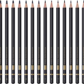 MARKART Professional Sketching Pencil Set – 14-Piece Graphite Kit (12B to 4H) for Drawing, Shading, and Art